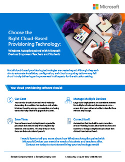 D&H CANADA ULC - Template: Microsoft - Choose the Right Cloud-Based Provisioning Technology